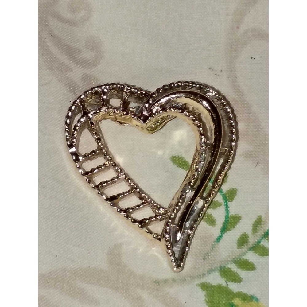 Gerry's Gold Tone Open Filigree Heart Brooch